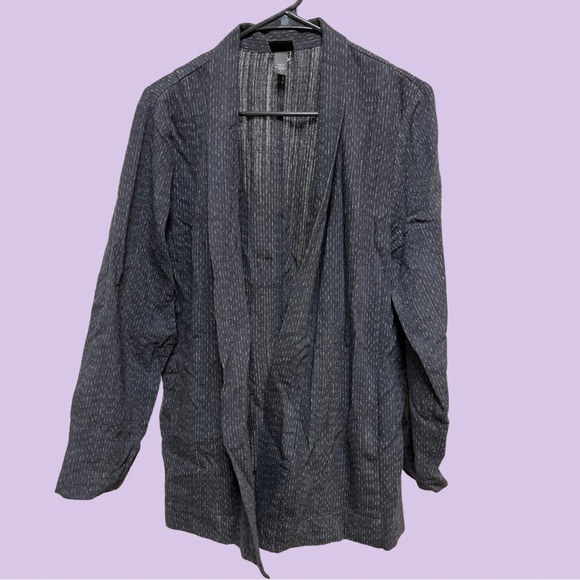 Eileen Fisher Black Cotton/Wool Jacket - Picture 3 of 7